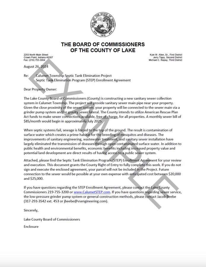 EXAMPLE PROPERTY OWNERS CONNECTION AGREEMENT